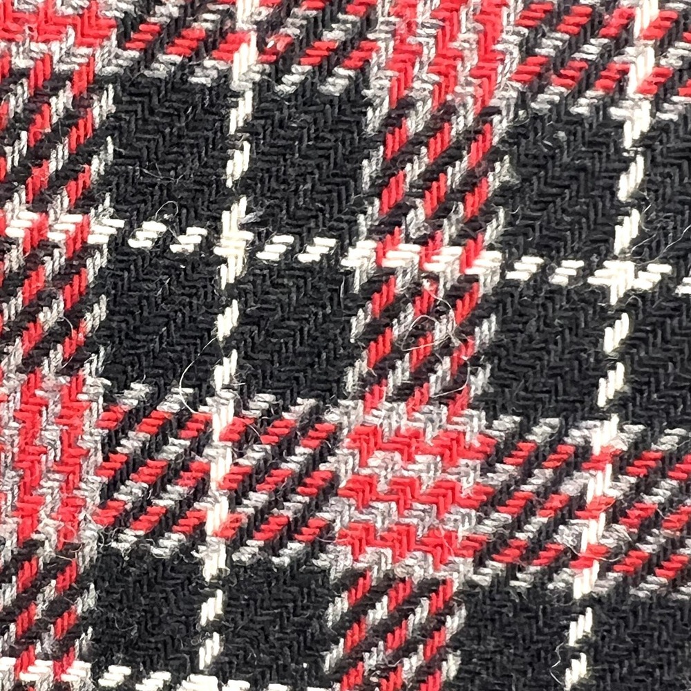 VTG Haberdashery Plaid Womens Suit Red 12P Wool Blend Academia Tartan Plaid - Picture 5 of 12